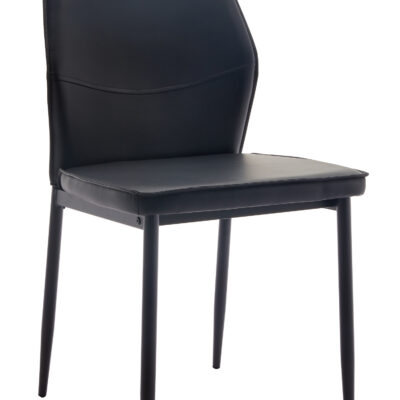 Alba καρέκλα μεταλλική 46x53x87cm Pu Μαύρο