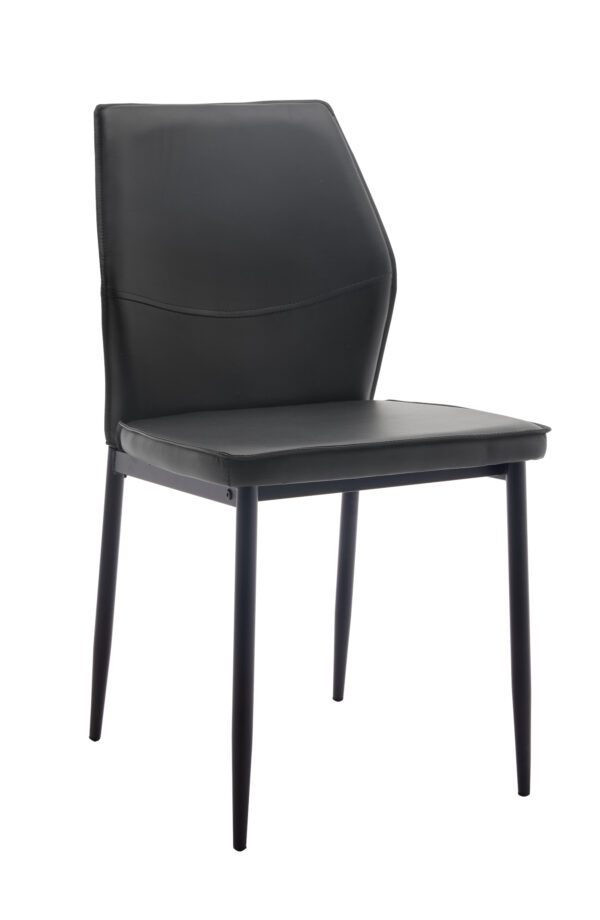 Alba καρέκλα μεταλλική 46x53x87cm Pu Γκρι