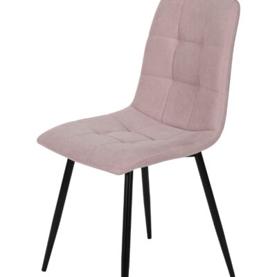 Amelia Καρέκλα μεταλλική επενδεδυμένη με ύφασμα Dusty Pink 46x57x87εκ.