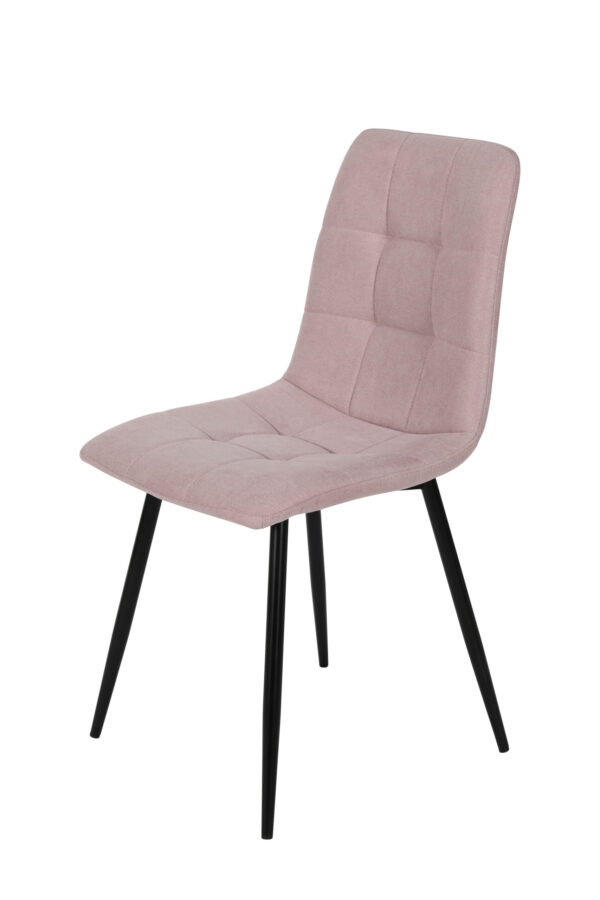 Amelia Καρέκλα μεταλλική επενδεδυμένη με ύφασμα Dusty Pink 46x57x87εκ.