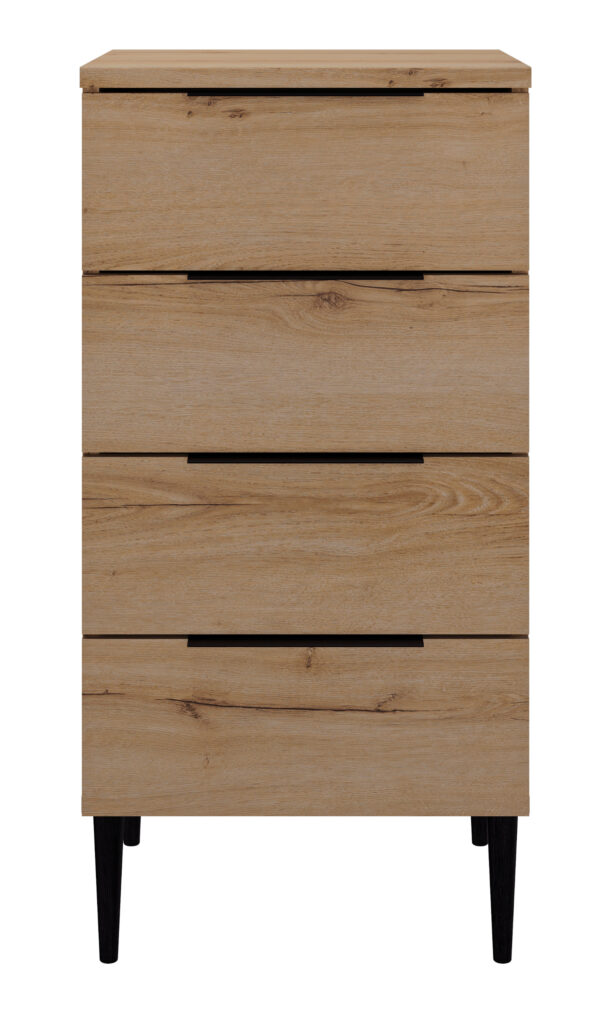 Lucian συρταριέρα με 4 συρτάρια 48x45x98εκ. Helvezia Oak