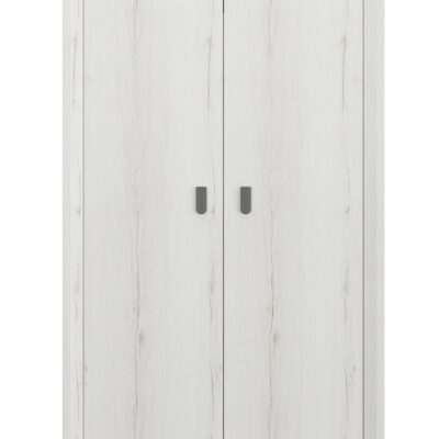 Lugano ντουλάπα με 2 πόρτες 104x60x208εκ. Whitewashed Oak