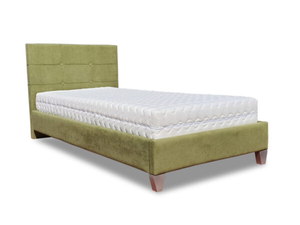 Remy Ντυμένο Κρεβάτι Μονό 100x215εκ. Ύφασμα Πράσινο  ( για στρώμα 90x200εκ. )