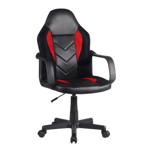 Καρέκλα Γραφείου ArteLibre NIOBH Μαύρο/Κόκκινο PVC 54x59x92-104cm