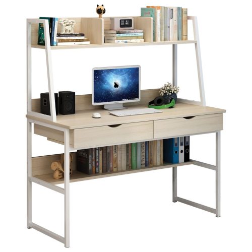 14370062-1 Γραφείο ArteLibre LILY FRANS Maple/Λευκό MDF/Μέταλλο 100x48x135cm