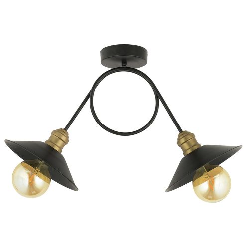 14780129 Φωτιστικό Κρεμαστό ArteLibre DOM Δίφωτο Μαύρο Μέταλλο 22x41cm