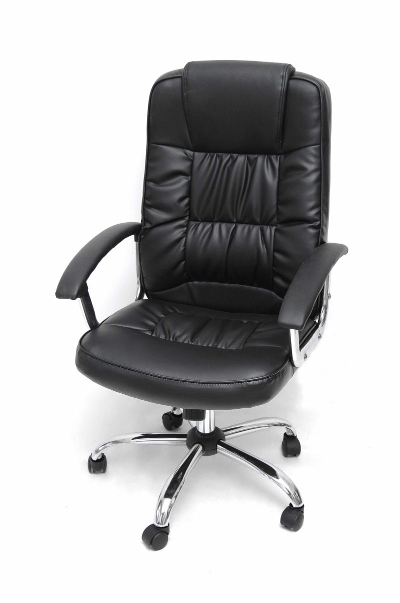 Velco Pro Systems ΠΟΛΥΘΡΟΝΑ ΓΡΑΦΕΙΟΥ ΜΑΥΡΗ ΔΙΕΥΘΥΝΤΟΥ-ΔΙΑΣΤΑΣΕΙΣ: 64χ55χ110/120 cm- ΕΠΙΦΑΝΕΙΑ PVC