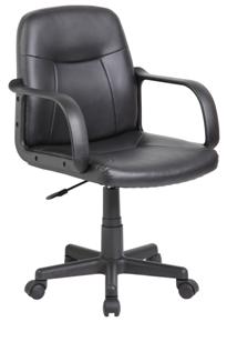 1642 Velco Pro Systems ΚΑΡΕΚΛΑ ΓΡΑΦΕΙΟΥ ΜΑΥΡΗ-ΔΙΑΣΤΑΣΕΙΣ: 55x55x81/94cm- ΕΠΙΦΑΝΕΙΑ PVC