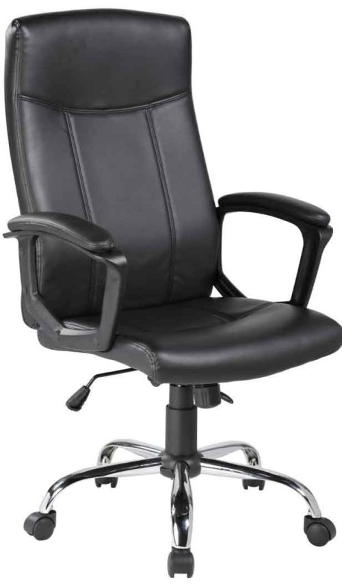 1649 Velco Pro Systems ΚΑΡΕΚΛΑ ΓΡΑΦΕΙΟΥ ΜΑΥΡΗ -ΔΙΑΣΤΑΣΕΙΣ: 62,5x63x110/120cm- ΕΠΙΦΑΝΕΙΑ PU & PVC