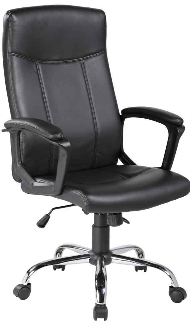 1649 Velco Pro Systems ΚΑΡΕΚΛΑ ΓΡΑΦΕΙΟΥ ΜΑΥΡΗ -ΔΙΑΣΤΑΣΕΙΣ: 62,5x63x110/120cm- ΕΠΙΦΑΝΕΙΑ PU & PVC