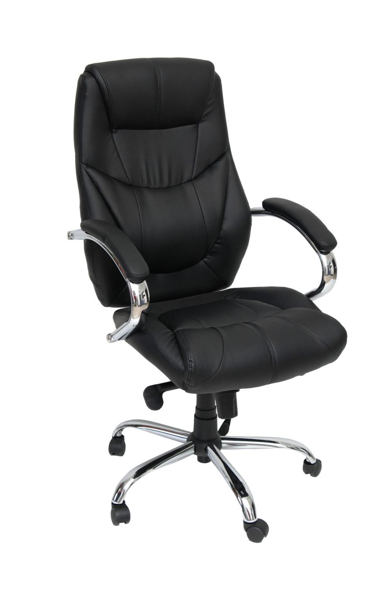 Velco Pro Systems ΠΟΛΥΘΡΟΝΑ ΓΡΑΦΕΙΟΥ ΜΑΥΡΗ ΔΙΕΥΘΥΝΤΟΥ- ΔΙΑΣΤΑΣΕΙΣ: 65x55x115/120cm ΕΠΙΦΑΝΕΙΑ PVC