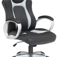 1690 Velco Pro Systems ΚΑΡΕΚΛΑ ΓΡΑΦΕΙΟΥ GAMING ΜΑΥΡΗ-ΓΚΡΙ- ΔΙΑΣΤΑΣΕΙΣ: 64x62x110/118cm -ΕΠΙΦΑΝΕΙΑ PU+PVC