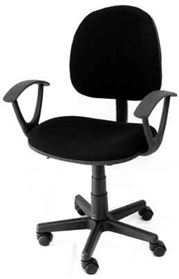 1699 ΚΑΡΕΚΛΑ ΓΡΑΦΕΙΟΥ ΜΑΥΡΟ ΜΕ ΜΠΡΑΤΣΑ