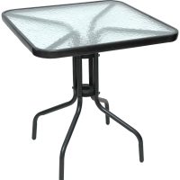 Velco ΤΡΑΠΕΖΙ  ΜΕΤΑΛΛΙΚΟ ΑΝΘΡΑΚΙ ΤΕΤΡΑΓΩΝΟ- ΔΙΑΣΤΑΣΕΙΣ: L70xW70xH72cm