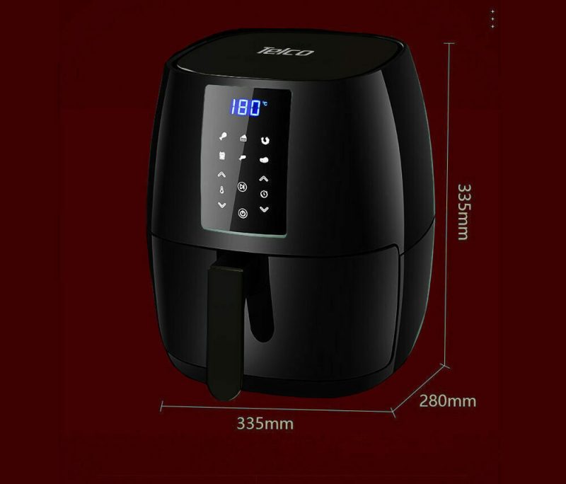 Telco 060083 Φριτέζα Αέρος με Αποσπώμενο Κάδο 5.5lt Μαύρη