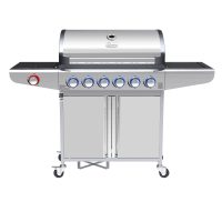 Campfire ΨΗΣΤΑΡΙΑ ΜΕ 6  ΚΑΥΣΤΗΡΕΣ & EXTRA ΕΣΤΙΑ  ΜΕ LED ΔΙΑΚΟΠΤΕΣ-ΙΝΟΧ