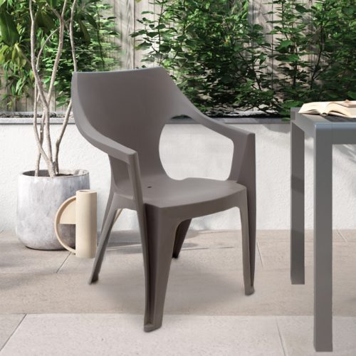 26.10079-1 Πολυθρόνα πολυπροπυλενίου Dante χρώμα cappuccino 57x55x79εκ.