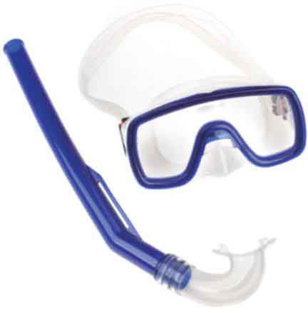 2963 fortis ΣΕΤ ΜΑΣΚΑ & ΑΝΑΠΝΕΥΣΤΗΡΑΣ ΠΑΙΔΙΚΟ PVC ΜΠΛΕ