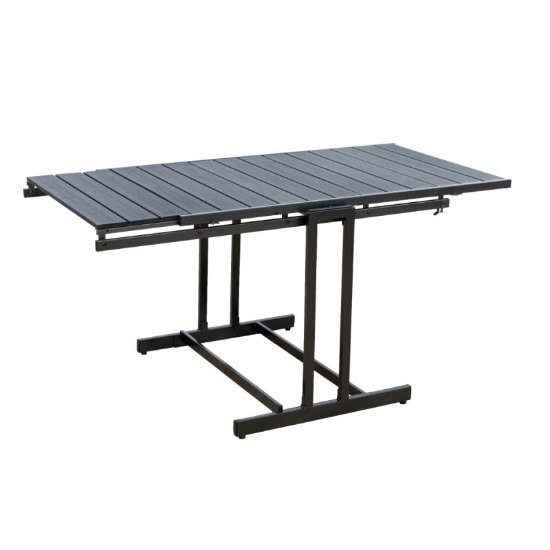 ΤΡΑΠΕΖΙ  ΜΕΤΑΛΛΙΚΟ ΠΤΥΣΣΟΜΕΝΟ CATERING -ΡΑΦΙΕΡΑ -ΠΟΛΛΑΠΛΩΝ ΧΡΗΣΕΩΝ-ΚΑΦΕ- ΔΙΑΣΤΑΣΕΙΣ: L147,5xW76,5xH73,5 /W76,5xD63xH132 cm