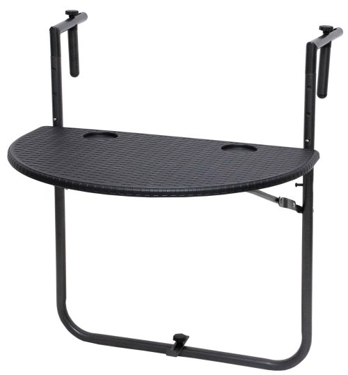 ΤΡΑΠΕΖΙ ΜΕΤΑΛΛΙΚΟ ΡΡ ΜΠΑΛΚΟΝΙΟΥ ΜΕ ΣΧΕΔΙΟ RATTAN ΡΥΘΜΙΖΟΜΕΝΟ-ΔΙΑΣΤΑΣΕΙΣ: L60xW39cm