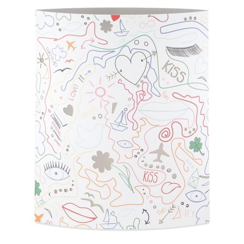 55711gilde-5 Διακοσμητικό Φως (LED) Έλλειψη 'Modern Art' Χαρτί Λευκό 6x13x16cm