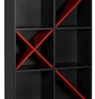 622-3675-35-ANTHRACITE-RED ΡΑΦΙΕΡΑ ΔΕΚΑ ΘΕΣΕΩΝ 75x30x188 εκ ANTHRACITE/RED