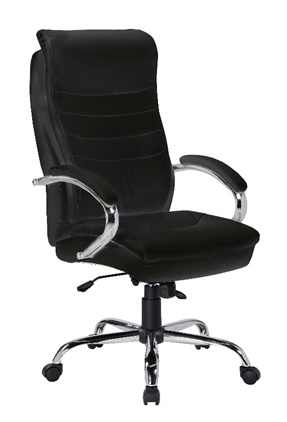 66-31527 VELCO Pro Systems ΚΑΡΕΚΛΑ ΓΡΑΦΕΙΟΥ ΜΑΥΡΗ ΔΙΕΥΘΥΝΤΟΥ- ΔΙΑΣΤΑΣΕΙΣ: 64x71x110/120cm - ΕΠΙΦΑΝΕΙΑ PU+PVC