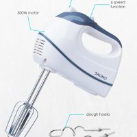 BRUNO Μίξερ χειρός, 6 ταχύτητες, 20cm αναδευτήρες & ζυμωτήρες, 300W