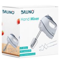 BRUNO Μίξερ χειρός, 6 ταχύτητες, 20cm αναδευτήρες & ζυμωτήρες, 300W