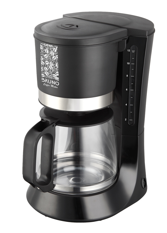 BRUNO καφετιέρα φίλτρου BRN-0086, 680W, έως 12 φλυτζάνια, 1.2L, μαύρη