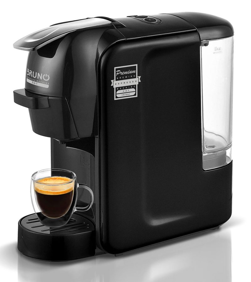 BRUNO Καφετιέρα Espresso 3 σε 1 BRN-0124, 1450W, 19 bar, Μαύρη