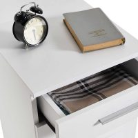 GP009-0027-3 Κομοδίνο - συρταριέρα γραφείου Trendline Megapap χρώμα λευκό 40x39x57εκ.