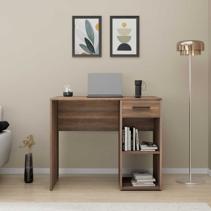 GP009-0043-2 Γραφείο εργασίας Concept Megapap χρώμα καρυδί 90x52x75εκ.