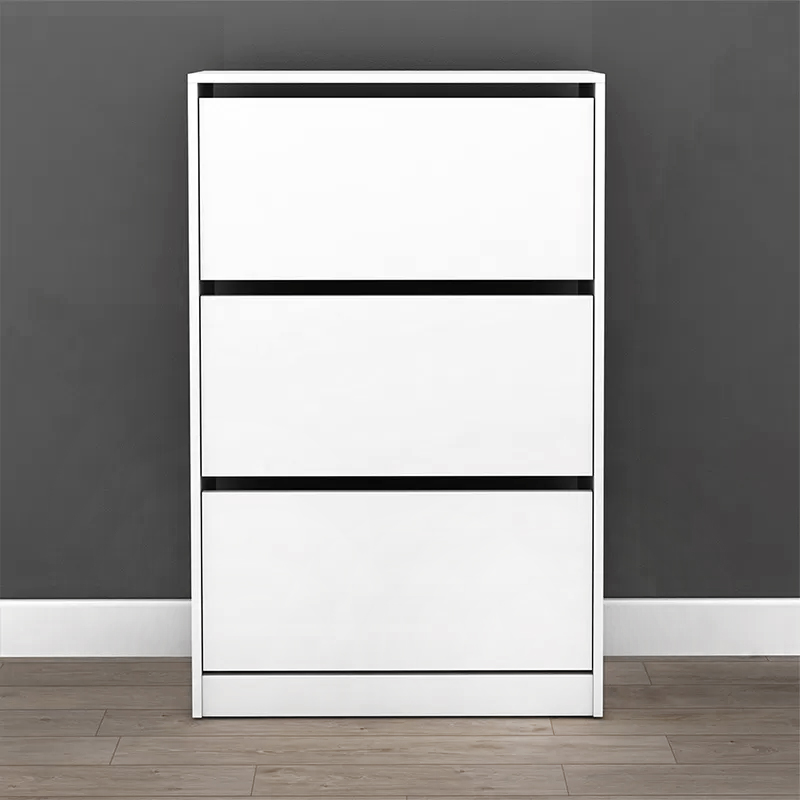 Παπουτσοθήκη Flat Duo Megapap 18 ζεύγων χρώμα λευκό 73x26x119εκ.