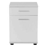 Κομοδίνο - Συρταριέρα γραφείου Trendline Megapap χρώμα λευκό 40x39x57εκ.