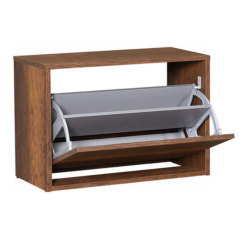 Παπουτσοθήκη 6 ζεύγων Step Megapap χρώμα καρυδί 60x30x42εκ.