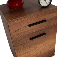 Κομοδίνο - Συρταριέρα γραφείου Trendline Megapap χρώμα καρυδί 40x39x57εκ.