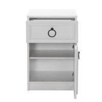 Κομοδίνο Hampton Megapap χρώμα λευκό 40x38x63εκ.