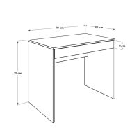 Γραφείο εργασίας Vareno Megapap χρώμα καρυδί 90x55x75εκ.