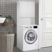 Έπιπλο πλυντηρίου Ceza Megapap χρώμα λευκό 65x60x182εκ.