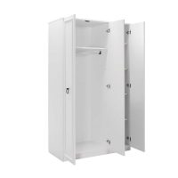 Ντουλάπα ρούχων Hampton Megapap τρίφυλλη χρώμα λευκό 103x52x185εκ.
