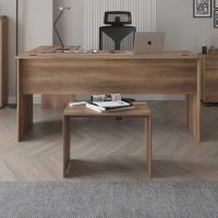 Τραπεζάκι σαλονιού - γραφείου Rio Megapap χρώμα καρυδί 60x40x43εκ.