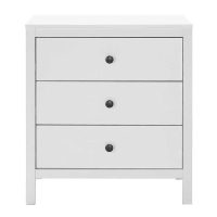 Συρταριέρα French Megapap χρώμα λευκό 73x47x81εκ.