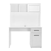 Γραφείο εργασίας Country Megapap χρώμα λευκό 120x60x167εκ.