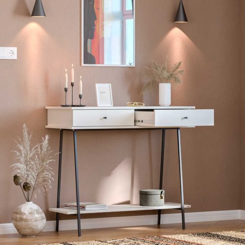 GP009-02811-1 Κονσόλα Elite Megapap χρώμα λευκό του πάγου 100x40x88εκ.