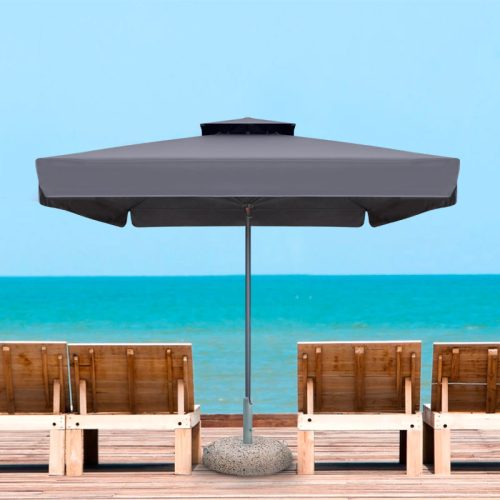 GP010-00552-1 Ομπρέλα επαγγελματική Juno Megapap τηλεσκοπική αλουμινίου χρώμα ανθρακί 3,5x3,5m.