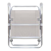 Καρεκλάκι παραλίας Alu Megapap αλουμινίου χρώμα λευκό 54x52x80εκ.