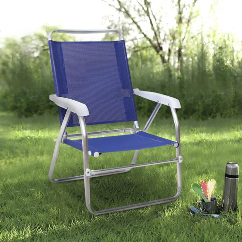 GP010-00703-1 Καρεκλάκι παραλίας Alu Megapap αλουμινίου χρώμα μπλε 54x52x80εκ.