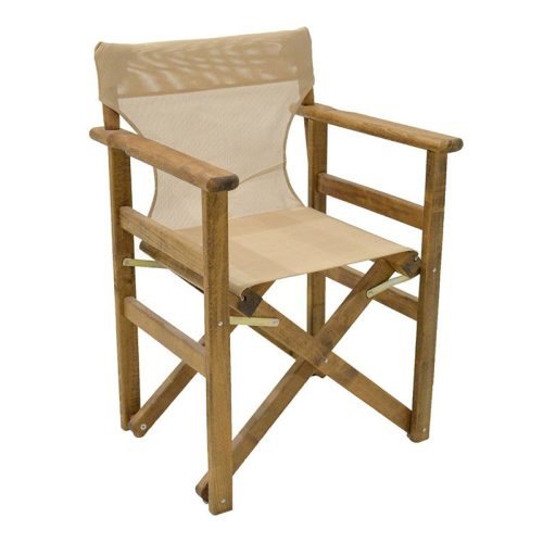 GP011-0003-1 Διάτρητο πανί επαγγελματικό για πολυθρόνα σκηνοθέτη χρώματος φραπέ Megapap