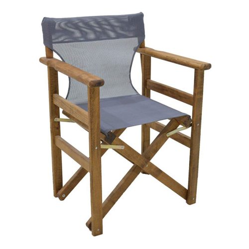 GP011-0005-1 Διάτρητο πανί επαγγελματικό για πολυθρόνα σκηνοθέτη χρώματος ανθρακί Megapap